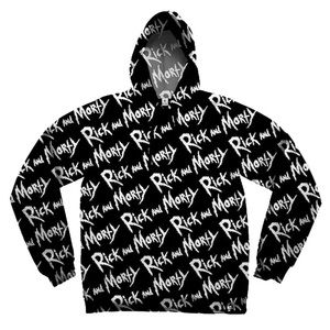 Rick and Morty Logo AOP Hoodie Xxl
